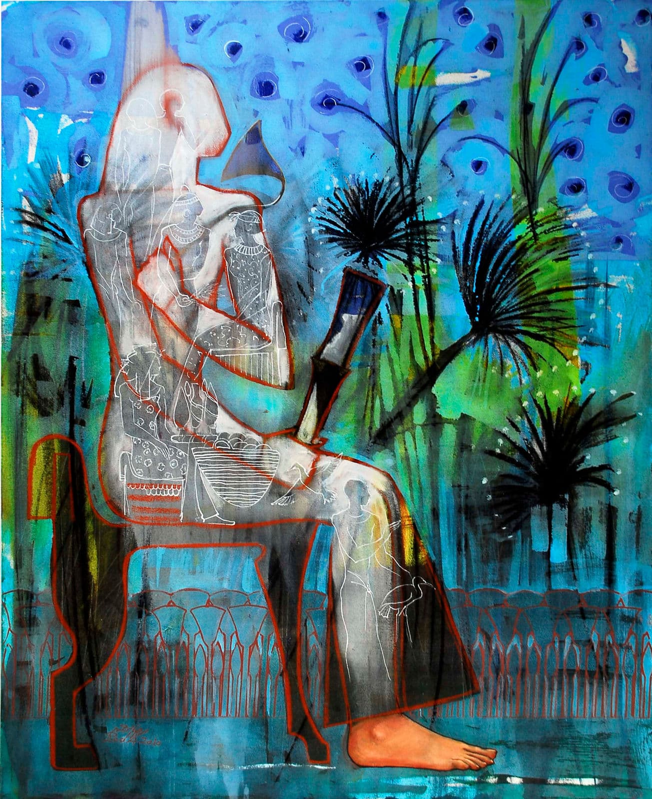 10 Egyptian Papyrus, 2010 — work 3 by Reda Abdelrahman